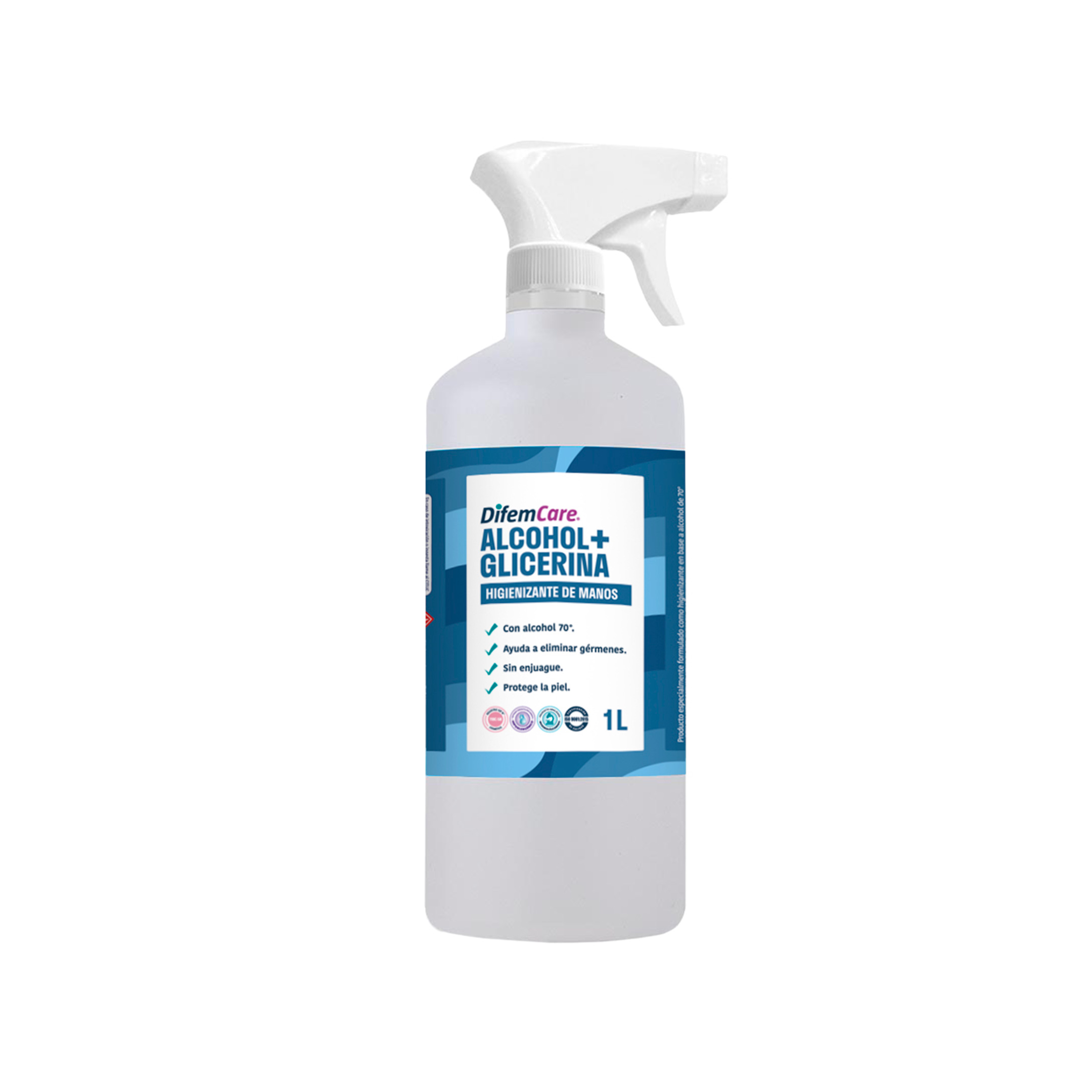 Alcohol + glicerina 70 porciento 1l