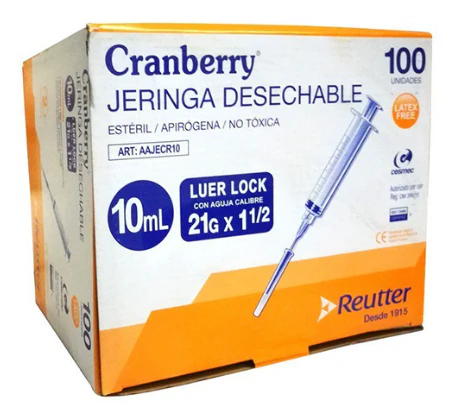Jeringa desechable 10ml unidad